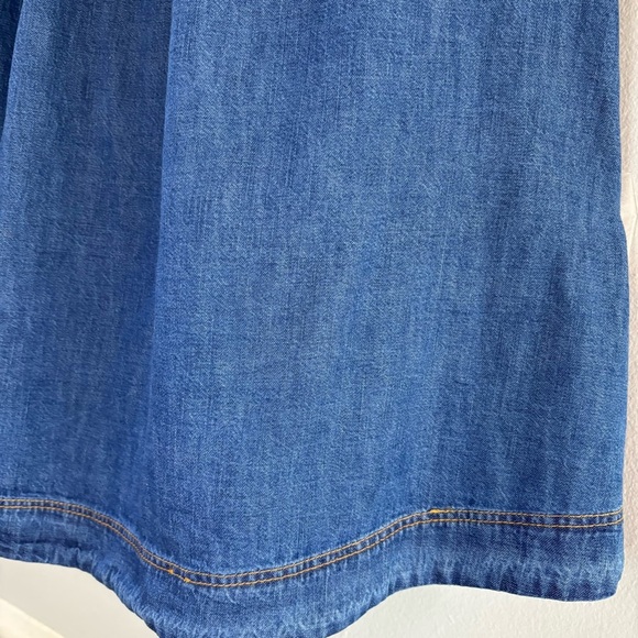 Free People Daydream Denim Tunic Off Shoulder Mini Dress Blue Size M - Picture 7 of 12